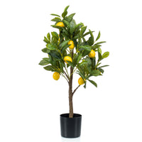 Künstliche Pflanze Zitronenbaum Citrus inkl. Ziertopf, schwarz