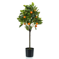 Künstliche Pflanze Orangenbaum Citrus inkl. Ziertopf, schwarz
