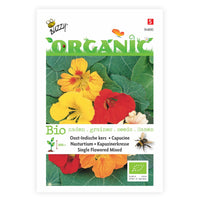 Große Kapuzinerkresse Tropaeolum majus - Biologisch gelb-rot-orange 5 m² - Blumensamen