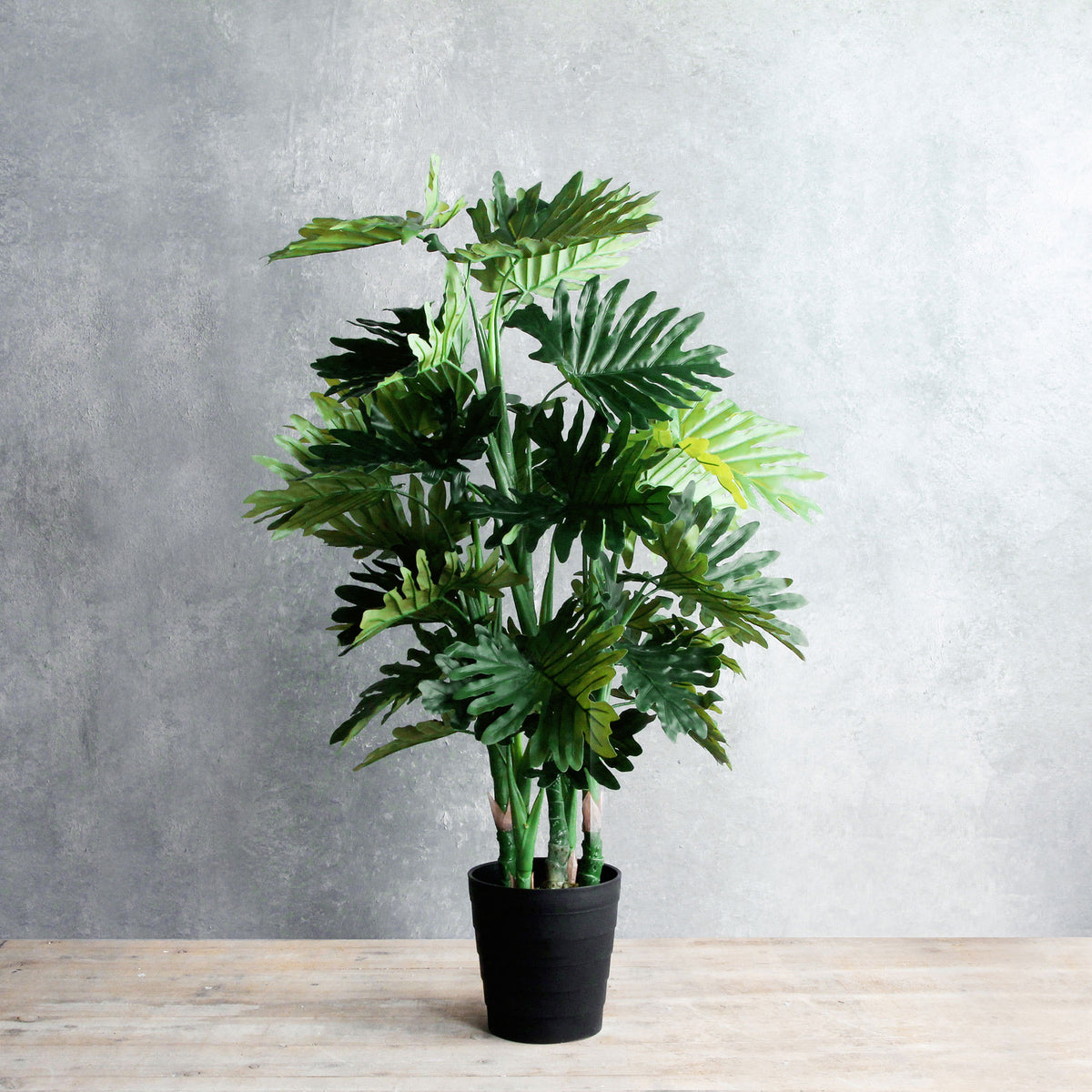 Künstliche Pflanze Philodendron Inkl. Runder Ziertopf, Kunststoff