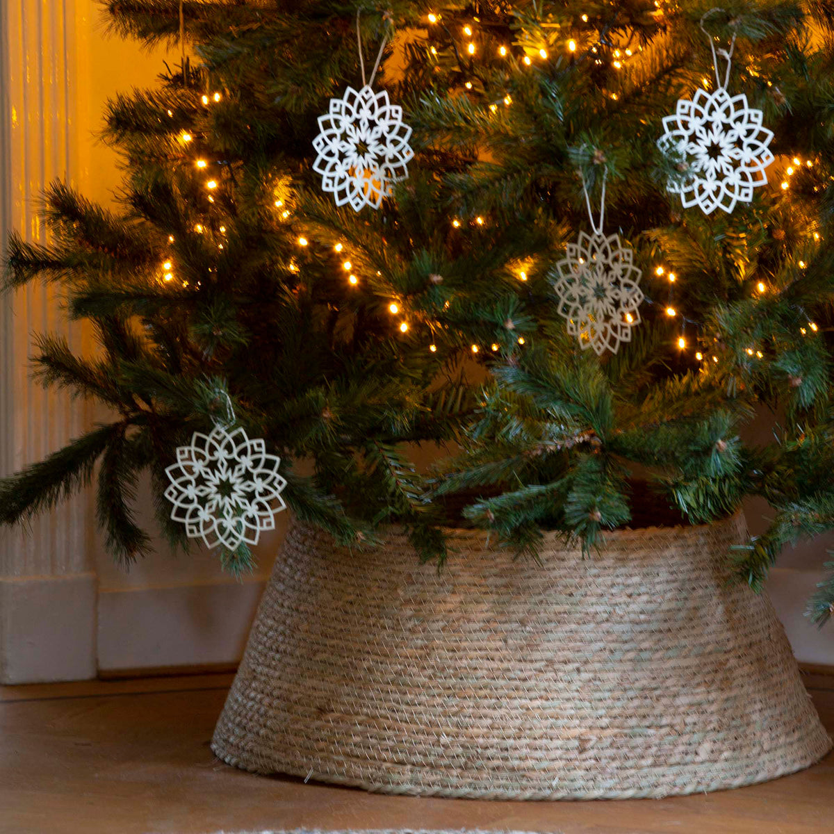 Weihnachtsbaumständer korb, Seegras creme