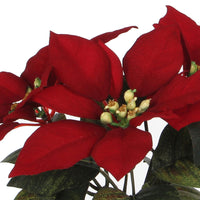 Künstlicher Weihnachtsstern Poinsettia rot-grün