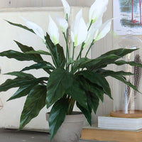 Kunstpflanze Einblatt Weiß